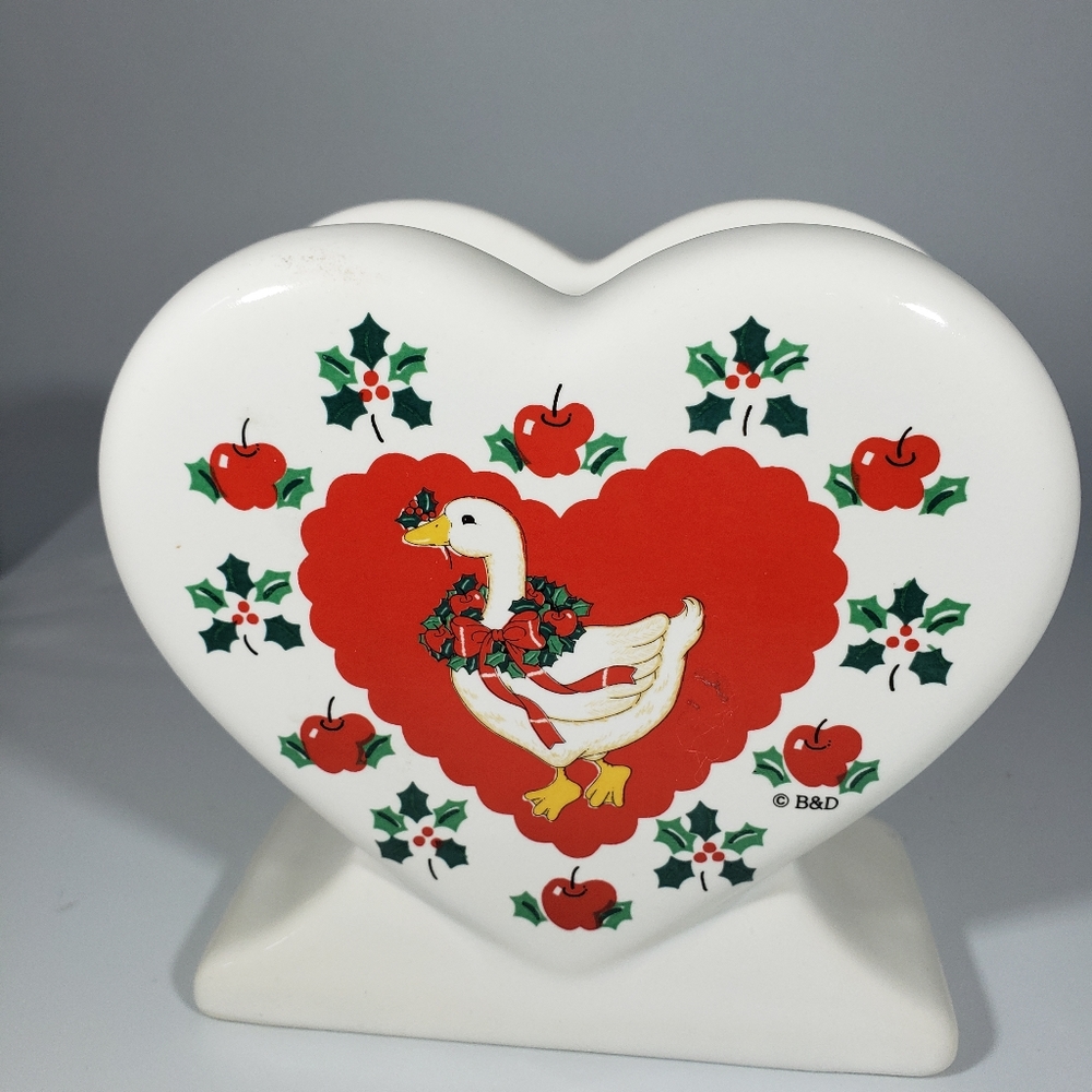 Treasure Craft Christmas Geese Napkin Holder